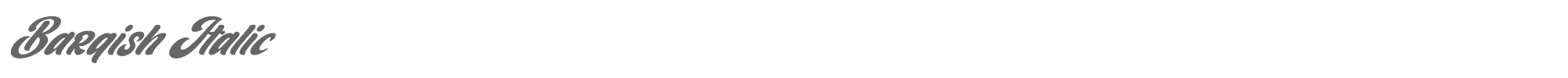 Sample characters Barqish Font
